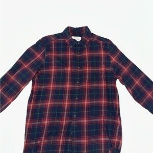 St. John's Bay Red and Blue Plaid Casual Shirt
